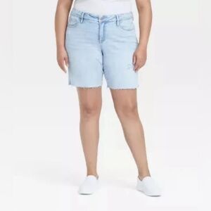 Ava & Viv - WOMEN’S PLUS SIZE HIGH-RISE JEAN SHORTS - blue - sz 26W - new